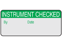 Instrument checked aluminium foil labels.