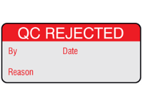 QC rejected aluminium labels.