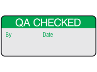 QA checked aluminium foil labels.