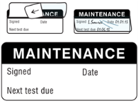 Maintenance write and seal labels.