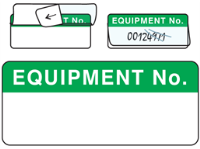 Equipment number write and seal labels.