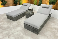 Rattan Sun Loungers Danbury