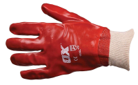 Red Pvc Knit Wrist Gloves – Size