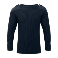 Crew Neck Combat Jumper in Navy Blue