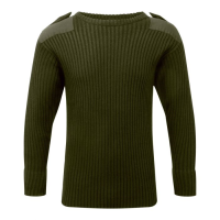 Crew Neck Combat Jumper in Green