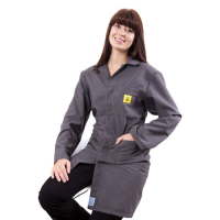 ESD Lab Coats in Dark Grey