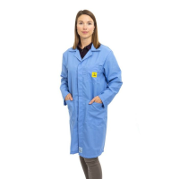 ESD Lab Coats in Light Blue