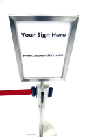 Stretch Retractable Barrier A4 Sign Holder (Portrait)