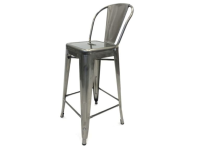 Silver Metal Tolix Counter Bar Stools