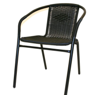 Black Framed Rattan Chairs