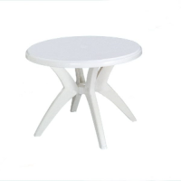 Round White Plastic Table