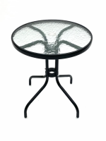 Round Glass Garden Table