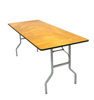 6’x 2’6” Varnished Wood Trestle Table