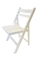 White Wooden Folding Chair