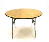 6&#39; ft Round Folding Varnished Banquet Table