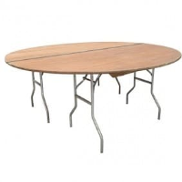 7&#39; ft Round Varnished Banquet Table