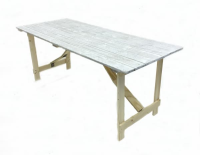 Distressed Limewash style 6’x 3&#39; Trestle Table