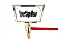 Suppliers of Stretch Barrier Retractable Barrier A4 Sign Holder (Landscape)