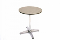 Suppliers of Aluminium Round Bolero Pedestal Table - Rolled Edge - 60cm