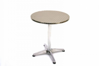 Distributors of Aluminium Round Bolero Pedestal Table - Rolled Edge - 60cm