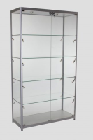 Stylish Tall Mirrored Display Cabinets