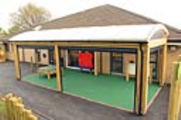 Manufacturers of Curved-beam Canopies for Schools