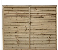 Light-Weight Feather-Edge Fence Panel 5ft x 6ft For Builders