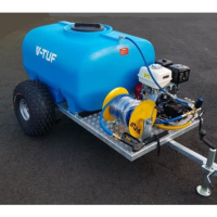 Heavy Duty V-TUF GB130ATV-700 13HP Gearbox Driven Trailer Mounted Honda Petrol 700 ltr Bowser Pressure Washer