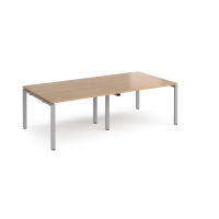 Adapt Boardroom Table with Silver Legs 8 People - Beech