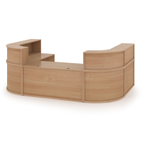 Denver Extra Large U-Shaped Reception Unit - Beech