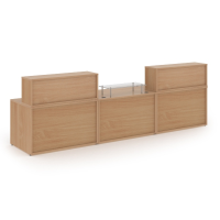 Denver Large Straight Reception Unit - Beech