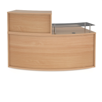 Denver Medium Curved Reception Unit - Beech