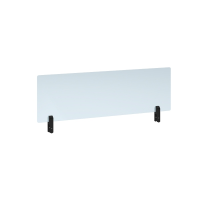 Desktop Clear Acrylic Screen Topper with Black Brackets - 1000mm