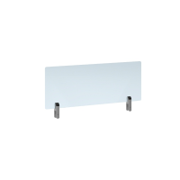 Desktop Clear Acrylic Screen Topper with Silver Brackets - 800mm