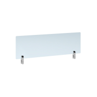 Desktop Clear Acrylic Screen Topper with White Brackets - 1000mm