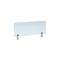 Desktop Clear Acrylic Screen Topper with White Brackets - 800mm