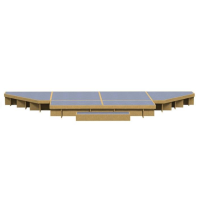 Arena Stage - Set 2 - 450mm, Dark Red