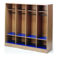 4 Bay Primary Cloakroom Unit - Beech