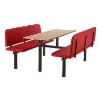 CU95 - 6-Seater Felix Canteen Unit - 2 Way Access, Red, Beech