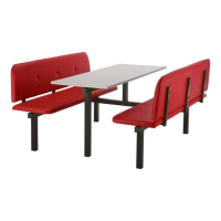 CU95 - 6-Seater Felix Canteen Unit - 2 Way Access, Red, Grey