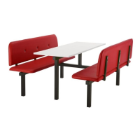 CU95 - 6-Seater Felix Canteen Unit - 2 Way Access, Red, White