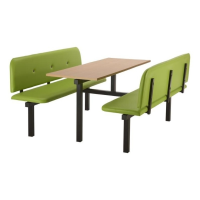 CU95 - 6-Seater Felix Canteen Unit - 2 Way Access, Green, Beech