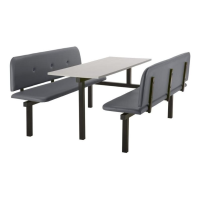 CU95 - 6-Seater Felix Canteen Unit - 1 Way Access, Grey, Grey