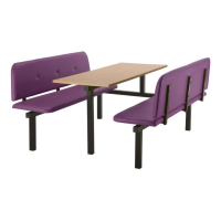 CU95 - 6-Seater Felix Canteen Unit - 1 Way Access, Purple, Beech