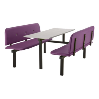 CU95 - 6-Seater Felix Canteen Unit - 1 Way Access, Purple, Grey