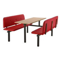 CU95 - 6-Seater Felix Canteen Unit - 1 Way Access, Red, Beech