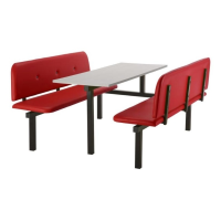 CU95 - 6-Seater Felix Canteen Unit - 1 Way Access, Red, Grey