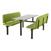 CU95 - 6-Seater Felix Canteen Unit - 1 Way Access, Green, Grey