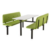 CU95 - 6-Seater Felix Canteen Unit - 1 Way Access, Green, White