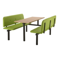 CU95 - 6-Seater Felix Canteen Unit - 1 Way Access, Green, Beech